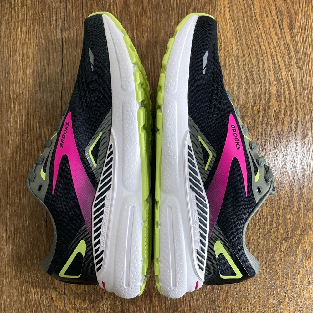 Brooks Adrenaline 23 Running Shoe Women Various Sizes Black/Gunmetal/Sharp Green - Picture 8 of 11